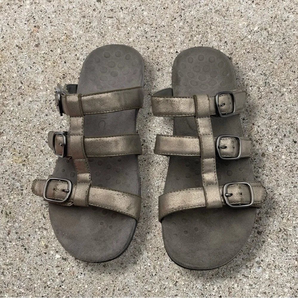 Vionic MISA SLIDE SANDAL Pewter Size 9